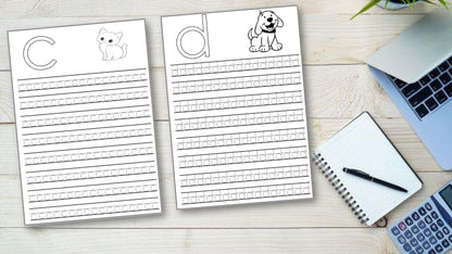 26 Printable Lowercase Alphabet Tracing Worksheets  – MiniTracers