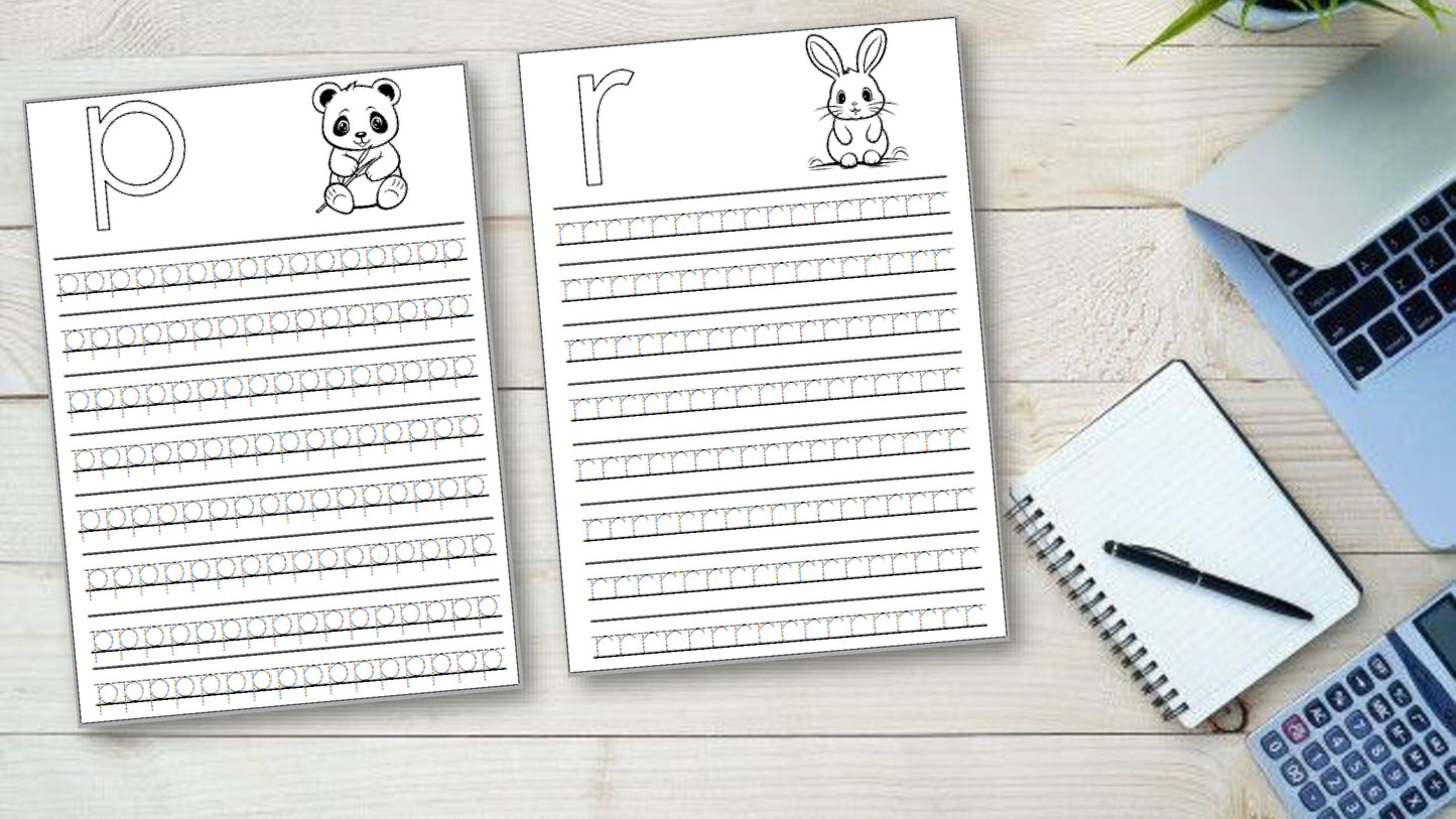 26 Printable Lowercase Alphabet Tracing Worksheets  – MiniTracers